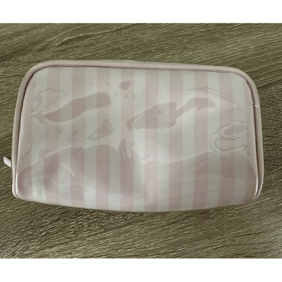 Vintage Y2K Victoria's Secret Pink Candy Stripe 7 Piece Makeup Travel Bag Set - Picture 6 of 15